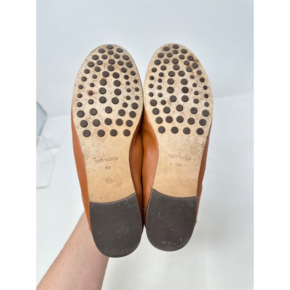 Tory Burch Ballet Loafer Brown Leather 7 - Picture 8 of 8